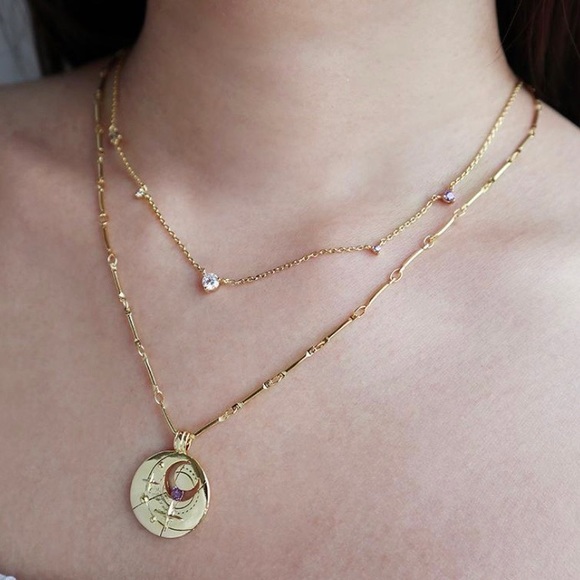 Wanderlust & Co Jewelry - Wanderlust & Co February birthstone gold necklace